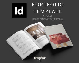 Architecture Minimal Portfolio InDesign Template | A4 Portrait | Creative CV (Instant Download)