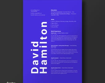Gedurfd creatief cv-sjabloon canva: modern, minimaal cv + sollicitatiebrief (digitale A4-download)