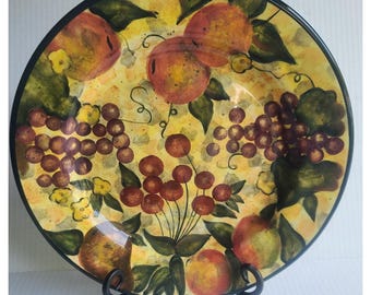 Fruitful Bounty Earthenware by Lang Susan Winget Farmhouse Decorative Plate Vtg
