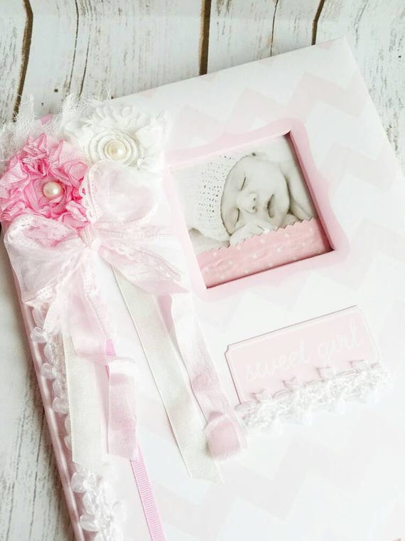 BABY Book Pink Baby Girl Book Baby Record Book Personalized Etsy