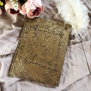 Fairytale Wedding Album, Enchanted Album, Once Upon A Time, Handmade Book, Once Upon A Time Book, Gold Album, Fairytale Guest Book, Gold
