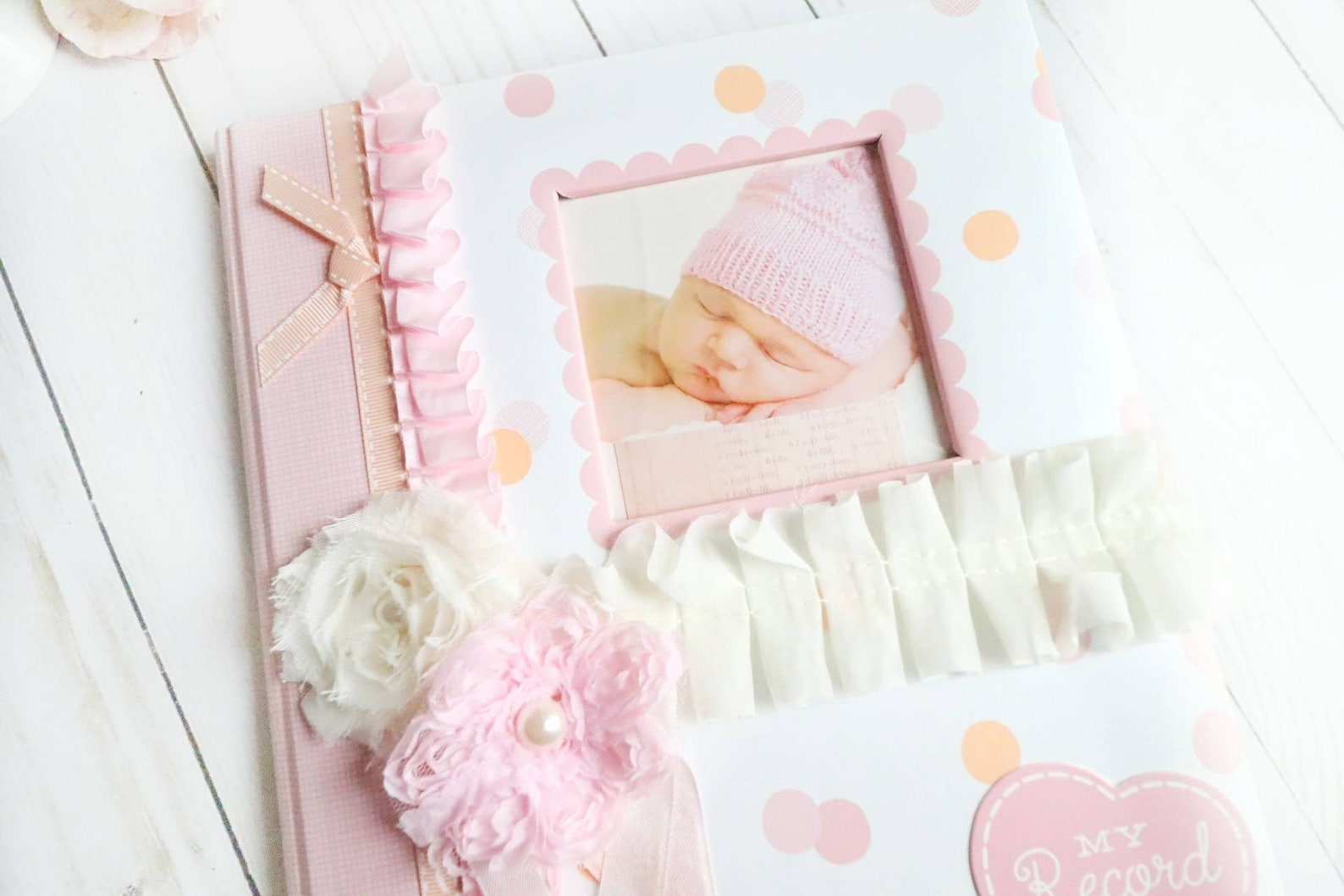 BABY Book Pink Baby Girl Book Baby Record Book Personalized Etsy