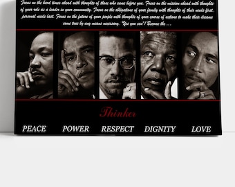 Thinkers Canvas Print: Famous Activists, Motivational Wall Art