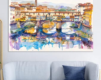 Ponte Vecchio Bridge Canvas Print, Florence Italy