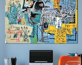 Graffiti Bird Canvas Print: Urban Street Art, Abstract Wall Decor