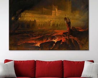 John Martin: Pandemonium Canvas Print, Large Wall Art, Reproduction