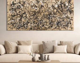 Jackson Pollock Autumn Rhythm Canvas Print: Abstract Expressionist Drip Artwork (Ready to Hang)