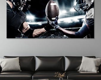 American Football Players Canvas Print, Stadium Action Wall Art, Sportsman Gift