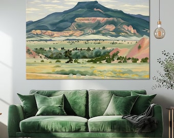Georgia O'Keeffe Canvas Print: Pedernal Reproduction art, Living room decor, Landscape wall art