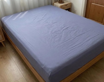Spannbettlaken in Graphitblau (UK) | 100 % Baumwolle, Ranforce-Technologie, tiefe Taschen – Einzelbett, Doppelbett, Kingsize, Super-Kingsize | Maßanfertigung