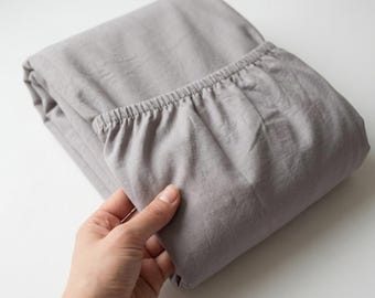 Deep Pocket Gray 45 Sheet | 100% Cotton Ranforce, UK Sizes - Single Double King Super King | Custom Size