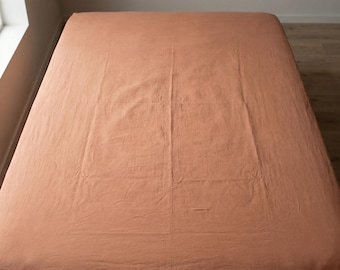 Fitted Sheet: Warm Caramel Ranforce Cotton - Deep Pocket Fit