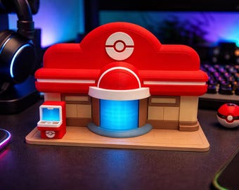 Pokopia Pokemon Center - Glow in the Dark Door and PC Screen for Switch 1 or 2 Dock