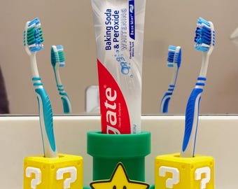 Super Mario inspired toothbrush holder | 3D Printed