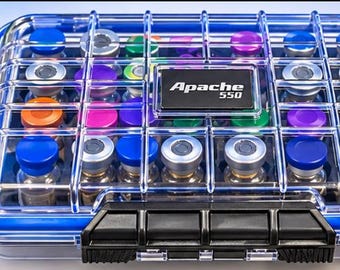 Weatherproof Vial Storage Case with Custom Insert | Dustproof Impact Resistant Lab Vial Organizer | Peptide Sample Carrying Case