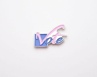 Pin de solapa "Vota rosa y azul"