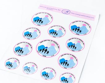 Hoja de pegatinas de Jack y Jill