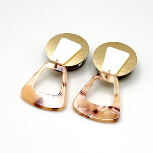 Retro Style Tortoise Shell Dangle Plugs, 1/2” to 34mm Ear Plugs, Hider Gauges, 7/8&quot; 22mm 16mm, 19mm 3/4”, 13/16”, 25mm, 28mm, 32mm