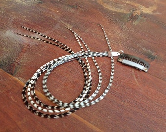Clip In Feather Extension Grizzly Hair Feathers, Grizzlies Hair Feathers Clip, Long, Natural, Removable Easy In And Out