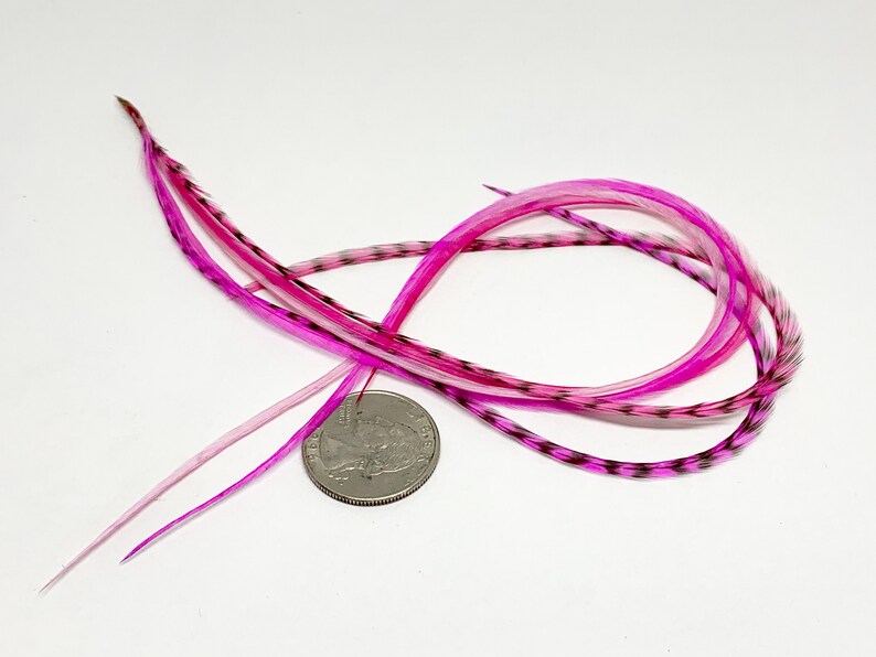 Long Valentines Pink Feather Hair Extensions 5 Long Hair Etsy