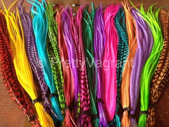 Bulk Thin Rooster Feathers Cree Golden Olive Hair Feathers or