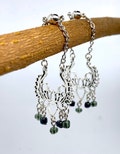 Eyelet Hangers Beaded Lotus Flower Silver Magnetic Ear Plug Tunnel Hangers Sizes 1g and UP With/Without Tunnels Dangle Plugs