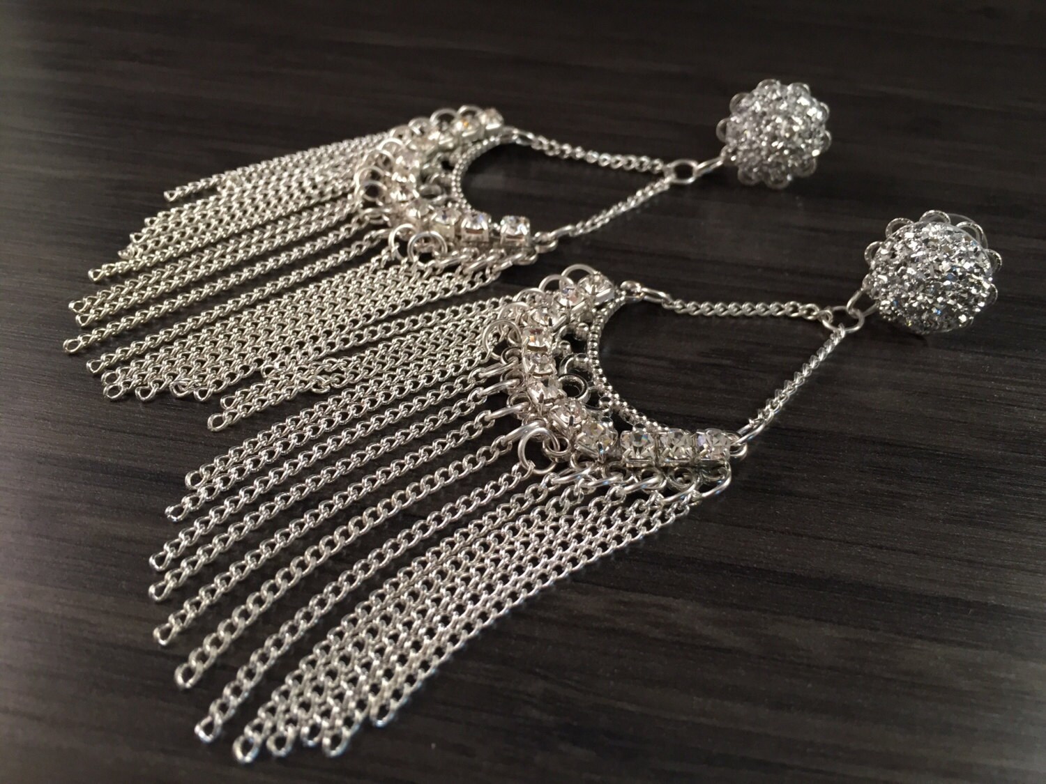 Dangle Ear Plugs 4g 2g Gauges Silver Chain Body Jewelry 0g Etsy