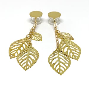Jauges dorées Bouchons suspendus en laiton 14 g 16 g 8 g 12 g 10 g 6 g 4 g 2 g 0 g 00 g 000 g 1/2 po. 7/16 po. 11 mm Feuilles en filigrane Bouchons d&#39;oreilles/boucles d&#39;oreilles