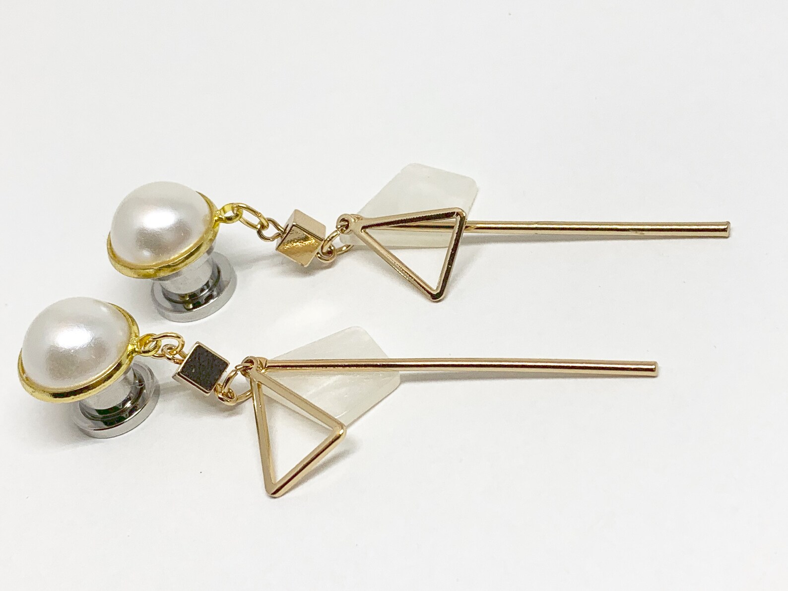 2g Dangle Plugs 0g Gold Ear Plugs 6g 4g Geometric Plugs 7/16 Etsy