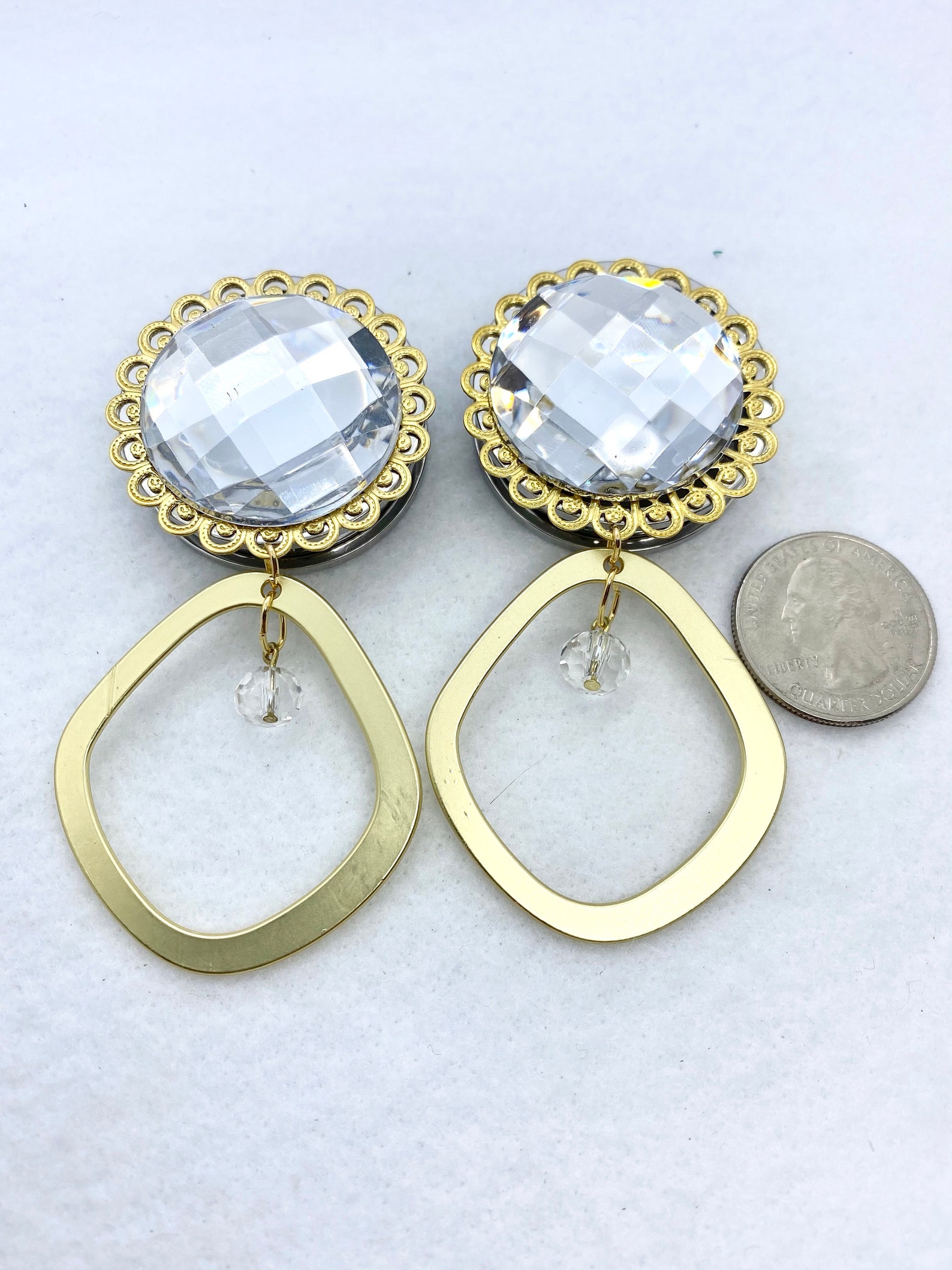 1 Inch 1 1/8 1 1/4 Ear Plugs 28mm 32mm 25mm Gold Etsy India