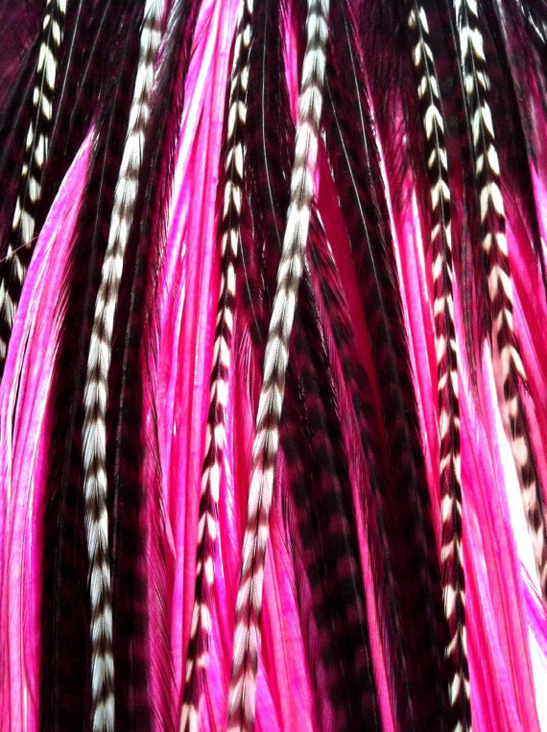 Feather Hair Extensions 3 Long Real Hair Feather Extensions Etsy