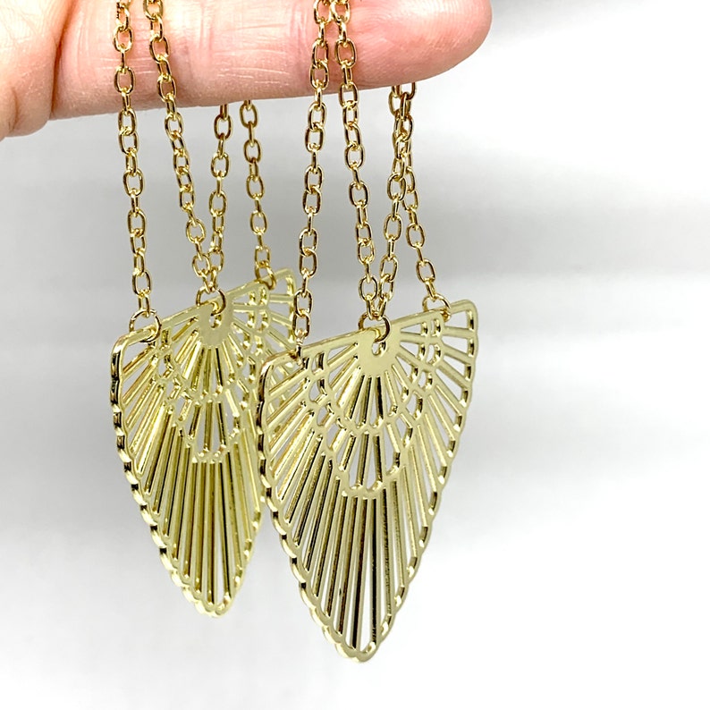 Gold Art Deco Ear Hangers Dangles for Ear Tunnels Sizes 0g and UP WithWithout Tunnels Dangle