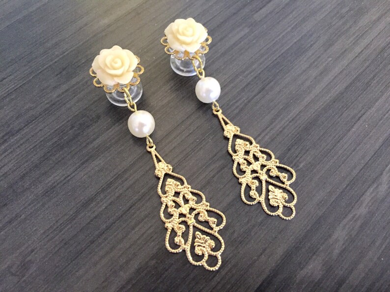 10mm 00g Wedding Gauges 0g Dangle Plugs 2g Bridal Gauges 4g Etsy