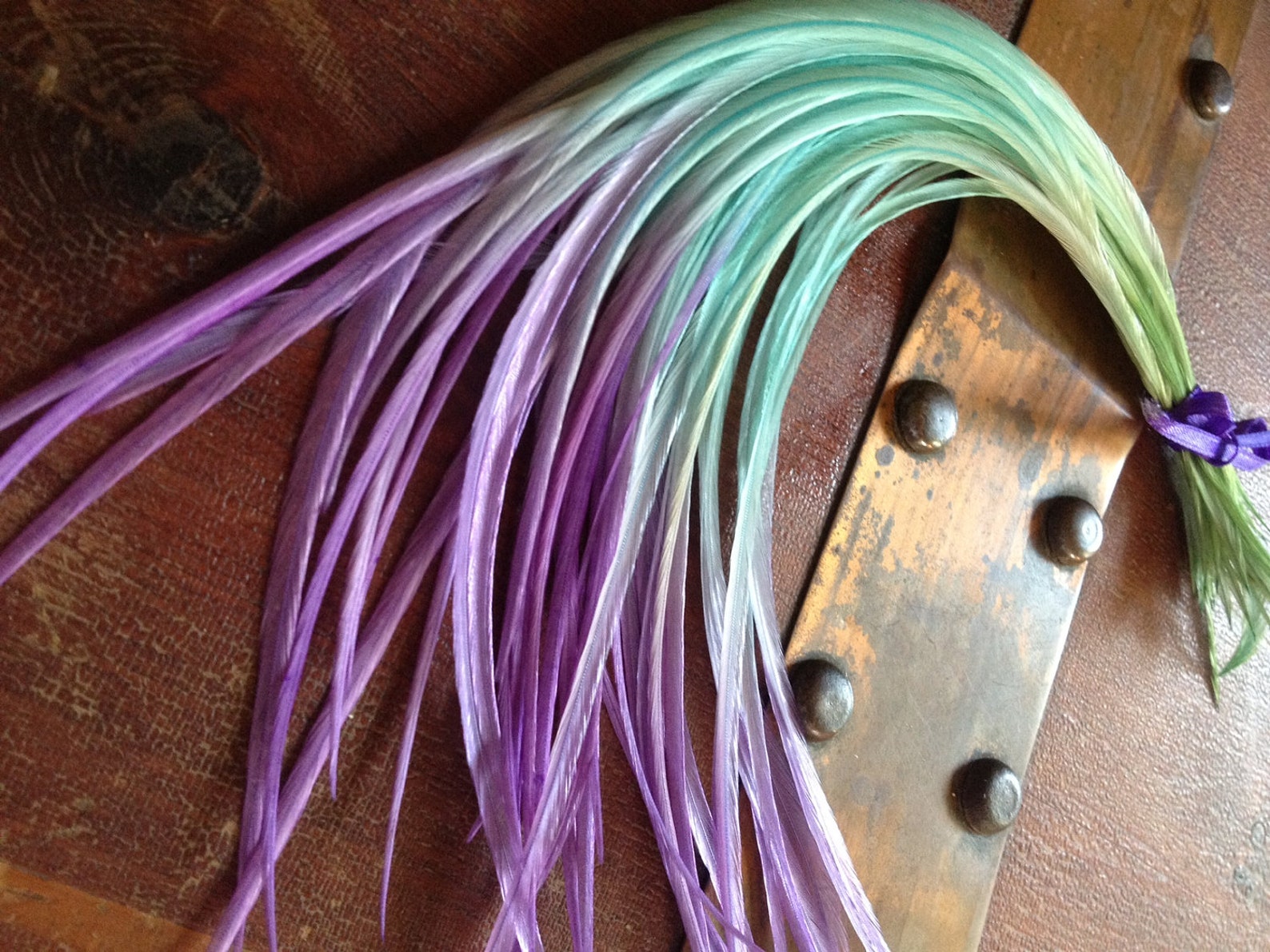 Real Hair Feather Extensions Colorful Pastel Tie Dyed Feathers Etsy