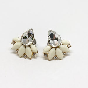2g 4g 6g Vintage Style Hochzeit Plugs Elfenbein Braut Gauges Verstecken Ohr Plugs Elfenbein Gold klarer Kristall, Plug Ohrringe