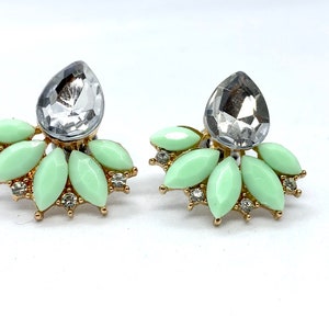 2g 4g 6g vintage stijl bruiloft plug oorbellen mint bruids meters Hider oordopjes goud W/helder kristal