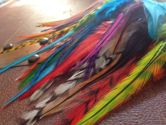50 Craft Feathers Mixed Colorful Fluffy Saddle Feathers Make