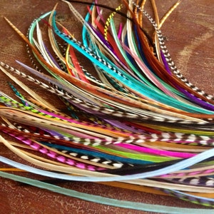 Wholesale Feather Hair Extensions Big Beauty Party Feather Pack 100 Loose Salon Feathers Natural and Colorful Dyed