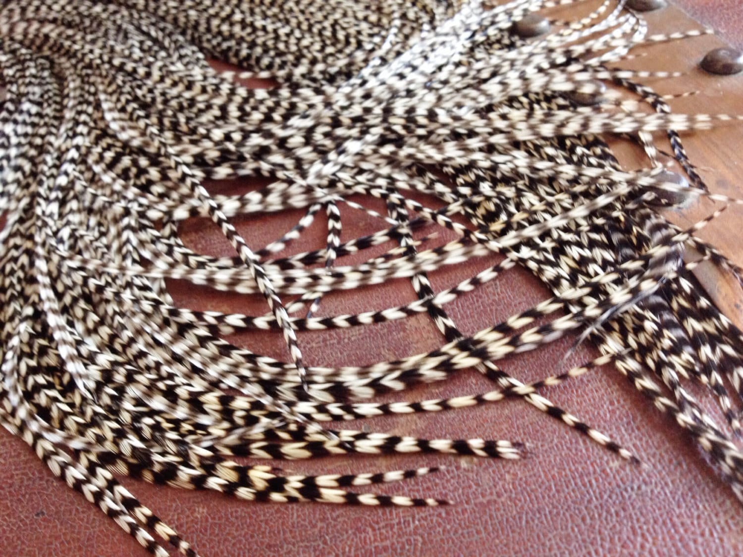 Boho Feather Hair Extensions Slender Long Rooster Feathers Etsy