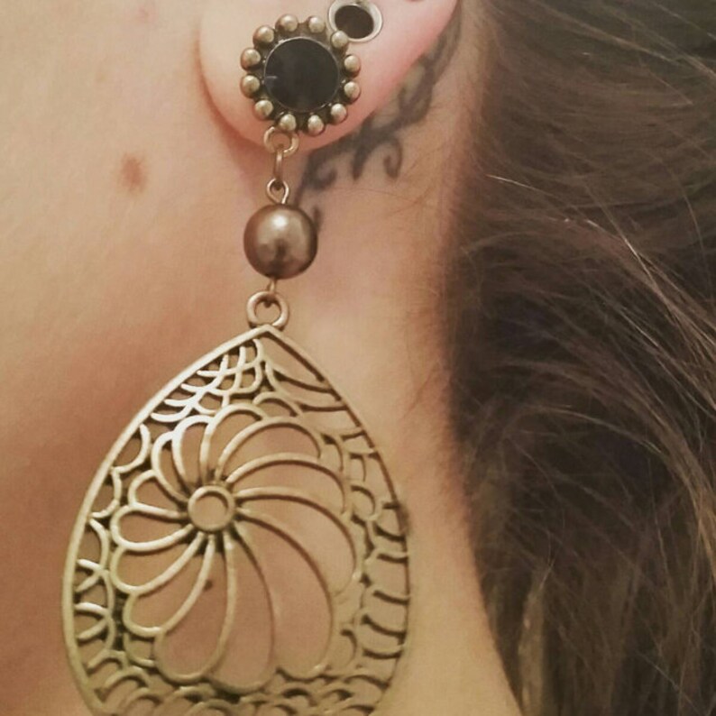 0g Dangle Plugs 4g Gauged Earrings 2g Dangle Plugs Fashion Etsy