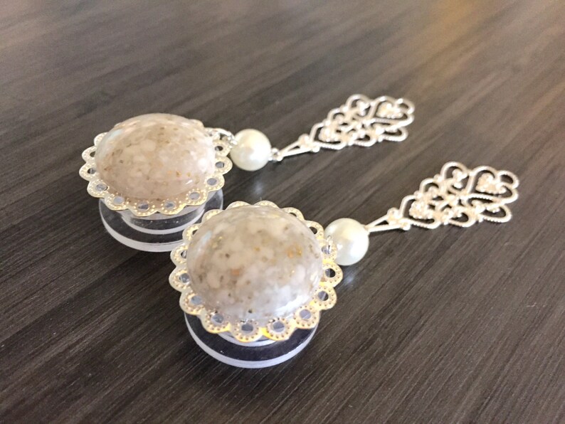 Wedding Gauges 5/8g Dangle Plugs 16mm 5/8 Bridal Gauges Etsy