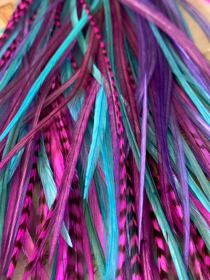 Long Feather Hair Extension Plumes Bonded or Loose Hair Etsy