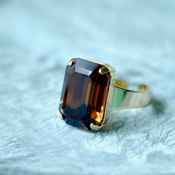 chocolate topaz ring