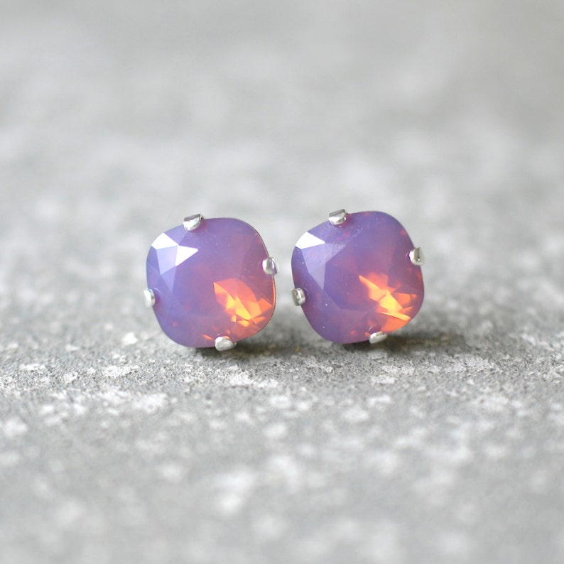 purple opal earrings