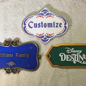 Disney Cruise Cabin Door Name Plaque - Customize