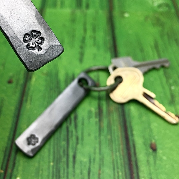 SHAMROCK 4 LEAF CLOVER Keychain - Personalization Option Available - St Patrick's - Ireland - Irish - Unisex Personalized Gift - Hand Made