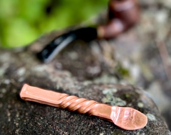 Hand Forged Copper Pipe Tamper with Scoop – Smoker Accessory
