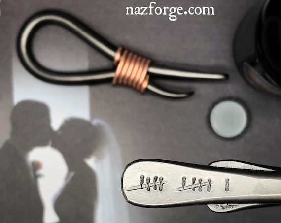 11th Year Tally Marks Steel Wedding Anniversary Gift Bottle Opener for Husband or Couple 11 Years  -Him - Eleventh Wedding Theme - Naz Forge