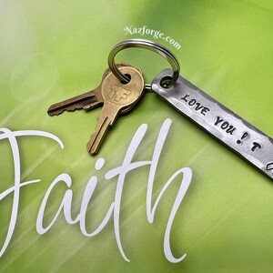 CANCER AWARNESS RIBBON Keychain - Personalization Option Available - Cancer Support - Hand Forged & Signed by Blacksmith Naz - Personalized image 10