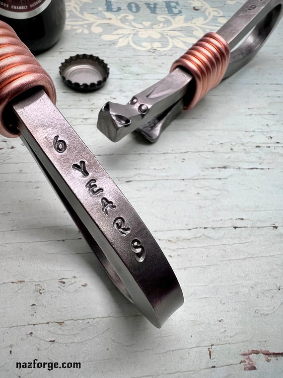 6th Wedding Anniversary Wedding Gift Theme Idea (Iron) - Hand Forged Dragon Bottle Opener -  Marriage Present for Husband or Couple by Naz